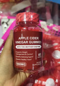 Apple cider vinegar gummies bottle containing 60 soft candy tablets for adult nutritional supplementation