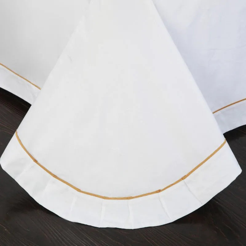 Four-piece pure cotton bedding set with twill weave, 60 count, plain pattern, 200x230cm and 200x240cm sizes