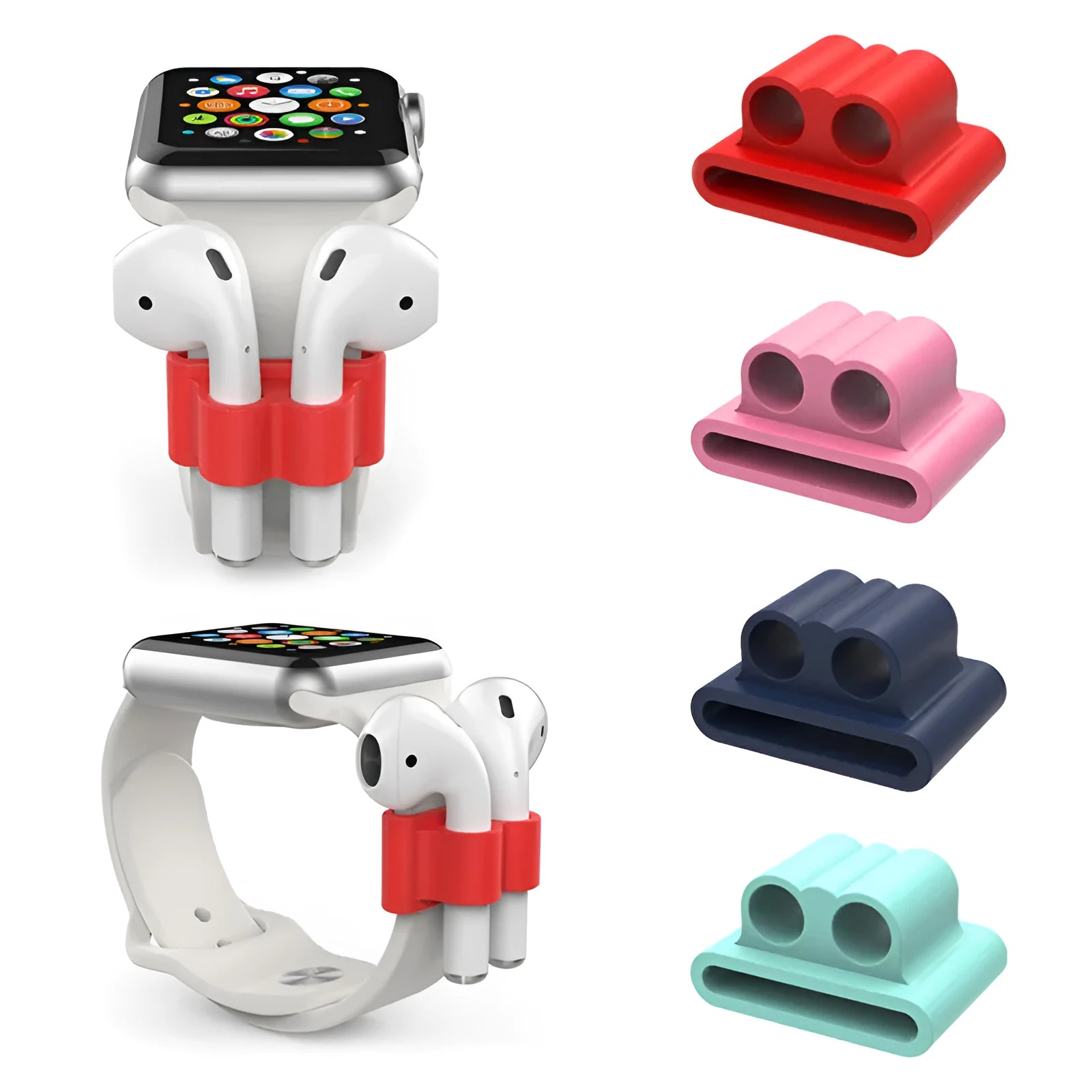 Earphone silicone protective sleeve in solid colour for charging case, six colour options available