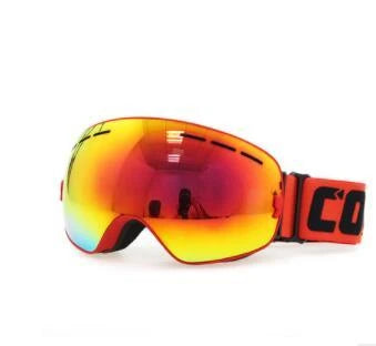 Premium ski goggles with dual-layer anti-fog lens, offering crystal-clear visibility and impact protection for winter sports