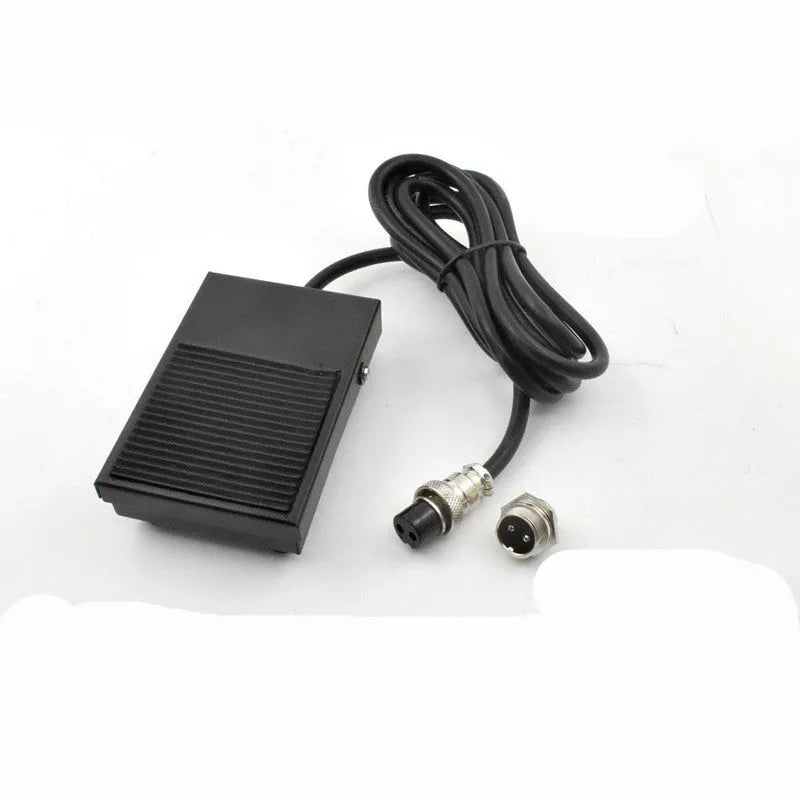 Welding machine foot switch pedal with 1.8 metre cable and 2-pin plug connectors