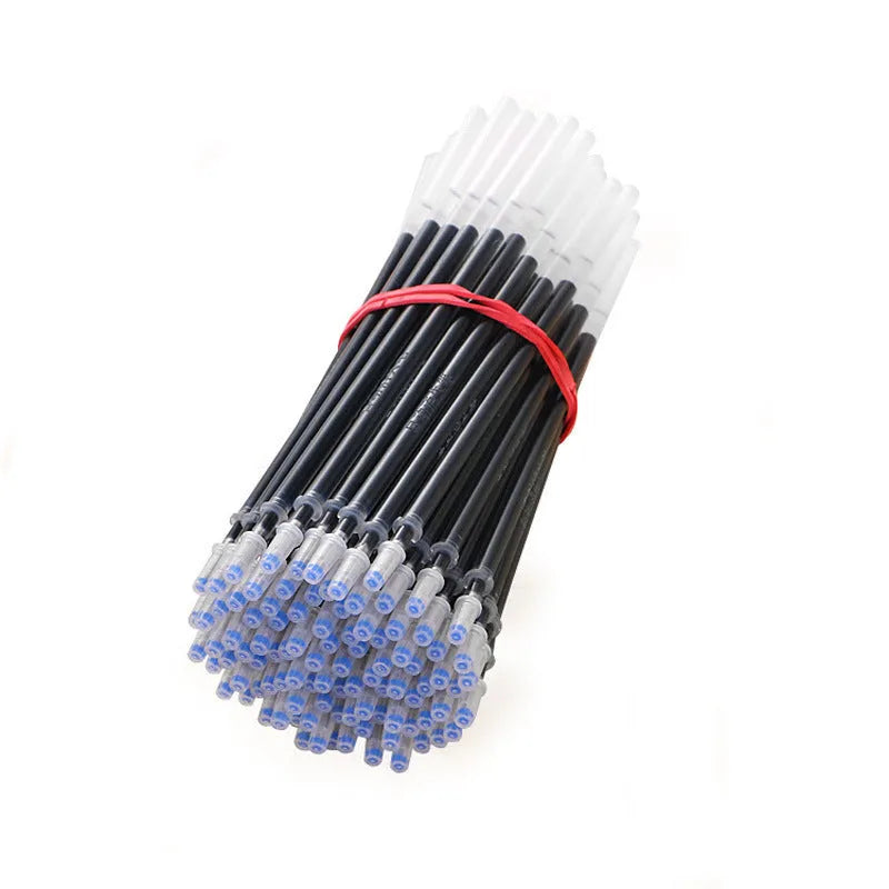 Automatic fade and disappear pen set with pen holder, case, and eight refills for temporary writing.
