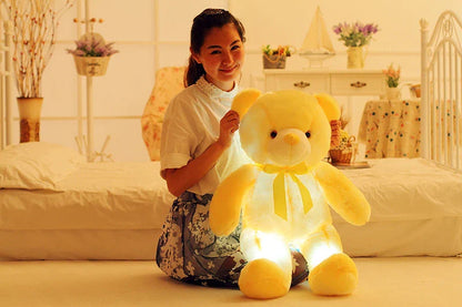 Illuminating Plush Teddy Bear with LED light display in various colors