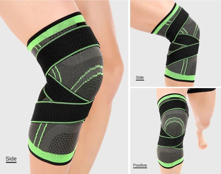 Premium sports knee pads with adjustable straps, breathable fabric, and sturdy construction for injury prevention and high-performance athletics