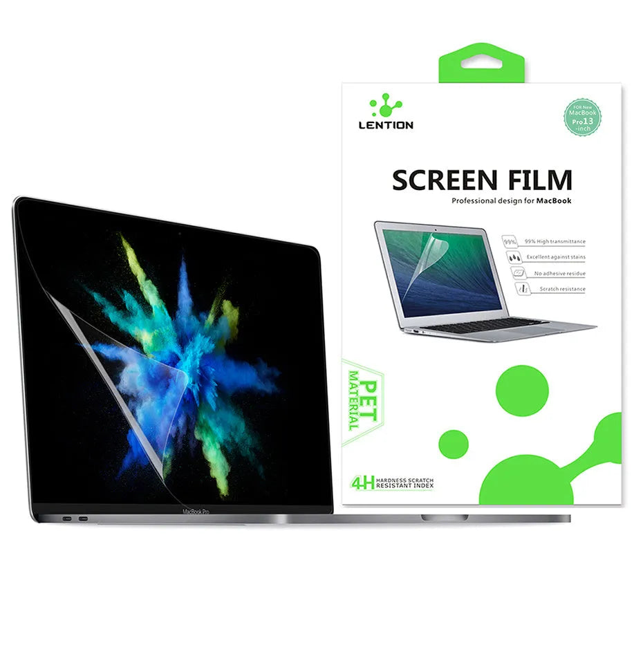 Lansheng matte anti-scratch screen protector for 13-inch MacBook Pro on a laptop.
