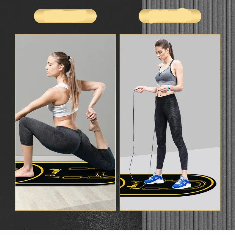 Black or pink faux leather yoga mat with 6mm thickness and non-slip surface