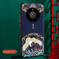 Huawei Mate40 Chinese style imitation leather phone case with traditional pattern