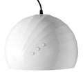 White 36W UV LED nail lamp with 12 beads and USB power socket on a clear background