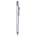 6 in 1 touch screen stylus ballpoint pen with spirit level, screwdriver tips, and scale