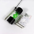 155mm long cylindrical water cooling reservoir tank in blue with 50mm diameter for PC and motorcycle cooling systems.
