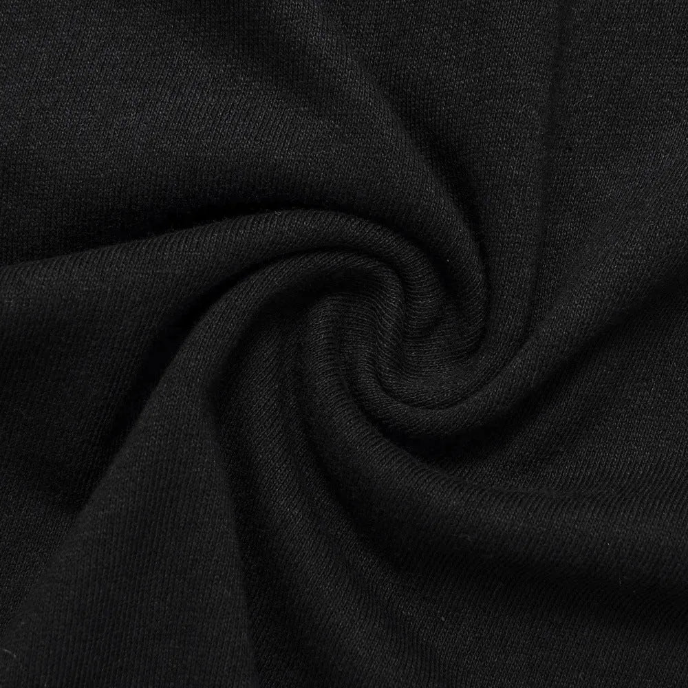 3D cotton short sleeve t-shirt in black with loose fit
