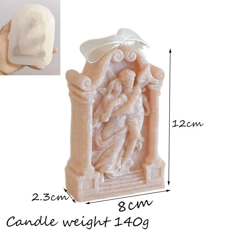 Ancient Greek couple angel design silicone cake and craft mold T67.