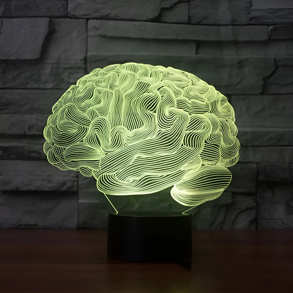 3D acrylic illusion LED desk lamp with remote control projecting colourful patterns