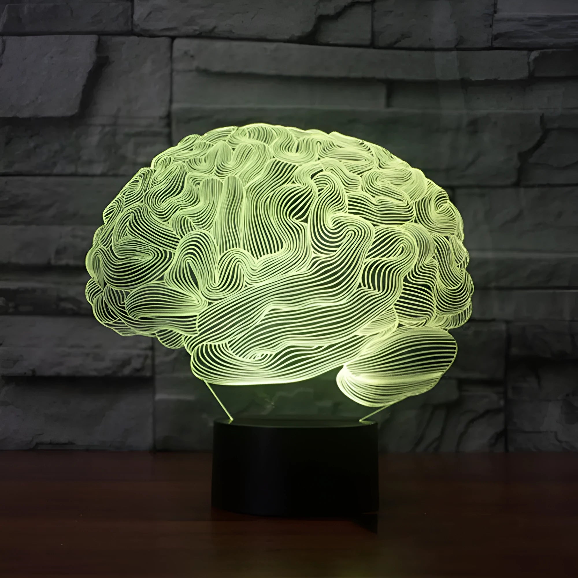 3D acrylic illusion LED desk lamp with remote control projecting colourful patterns