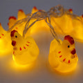 Vinyl animal LED light string 1.8m with 10 battery-operated animal pendant lights on a white background