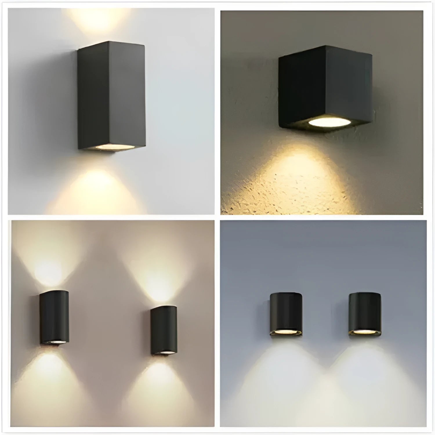 Villa outdoor LED waterproof wall lamp square 5W single head warm white