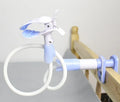 Blue and pink 1.05-metre extended baby feeding bracket for milk bottle support