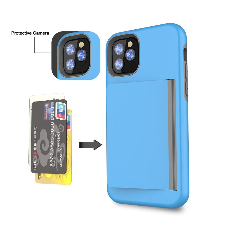 Simple solid colour mobile phone case for iPhone 11, Pro and Pro Max in black, shown from the back.