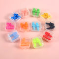 Silicone noise reduction waterproof earplugs in multiple colours, boxed, for sleep and swimming