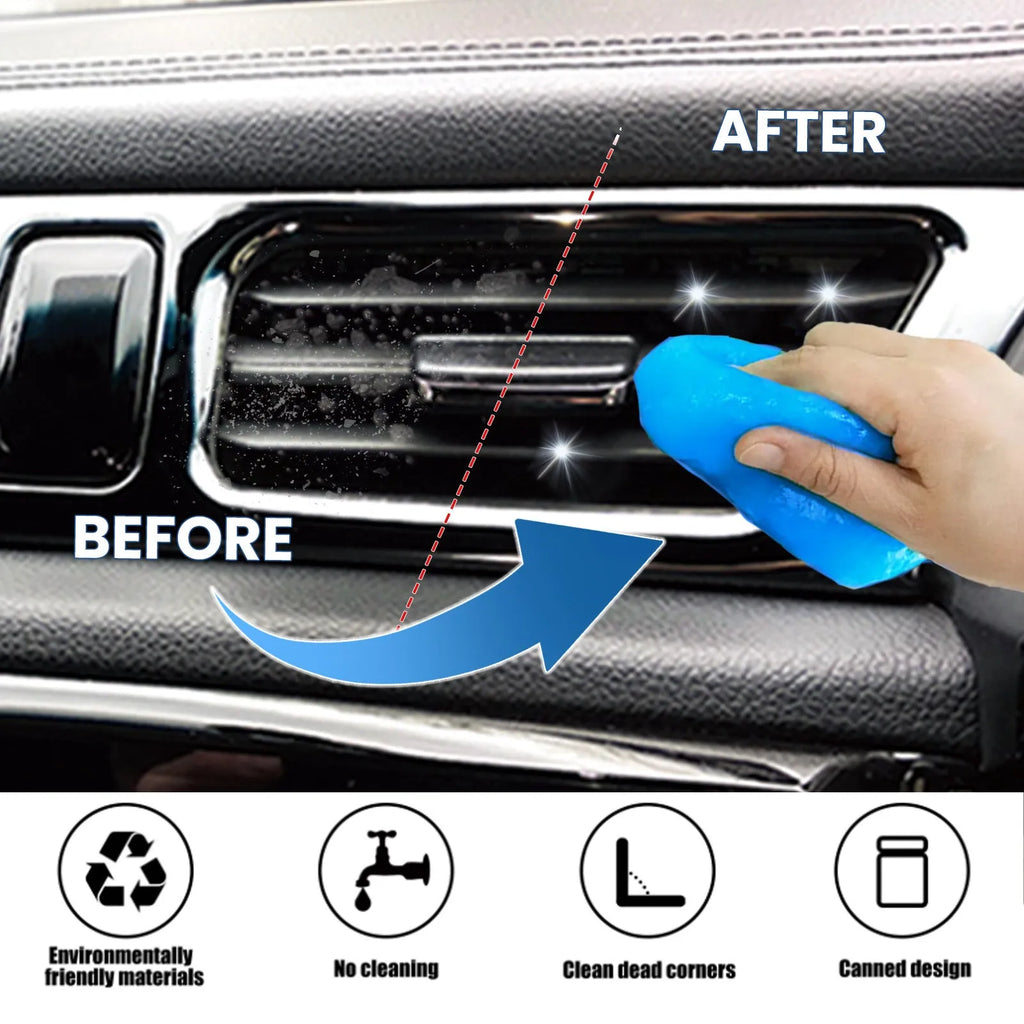 Car cleaning soft gel adhesive stick for removing dust from interior vents and gaps