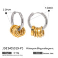 Stainless steel colour matching earrings with electroplated finish in ins style design