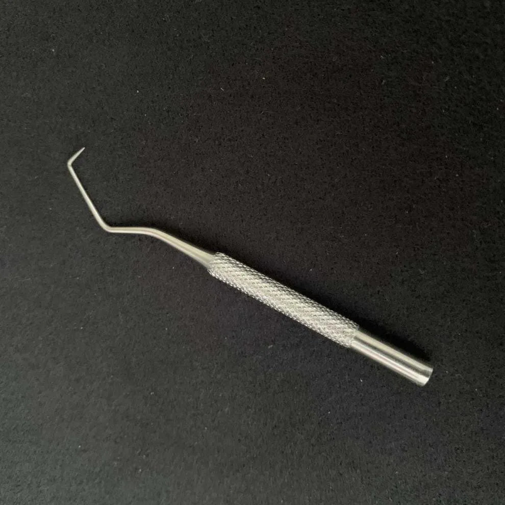 304 stainless steel toothpick set 7 pieces short and long teeth cleaning tool with dental floss stick in white cylinder