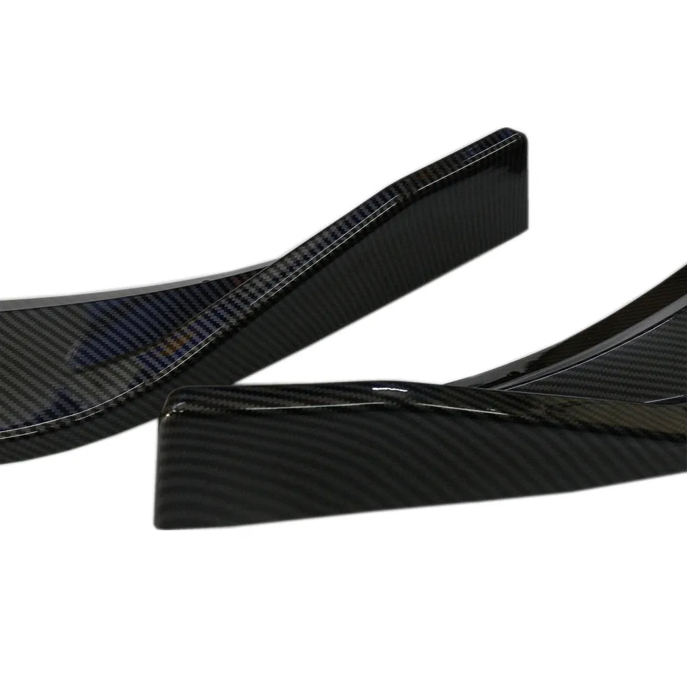 BMW 3 Series F30 front splitter in three-section design showing carbon fibre and ABS plastic options