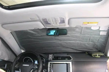 Magnetic car windshield snow frost block 210x120 cm polyester silver back cover with 6 magnets