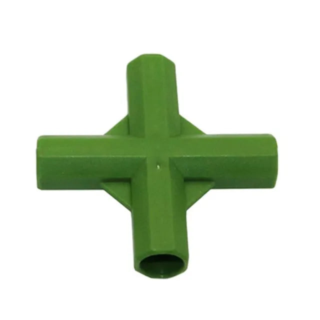 PP plant support connectors for 11mm garden stakes with 3-way and 4-way joiners