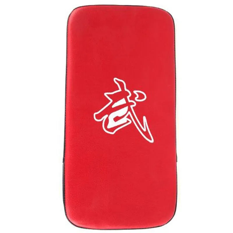 Blue vertical Sanda training target pad for kicking and striking practice.