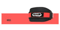 Nylon fitness weightlifting waistband for adults in black, red, or yellow.