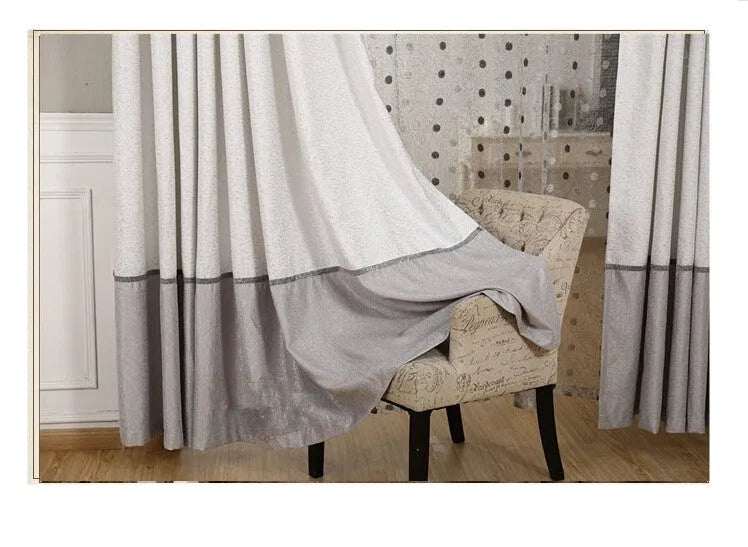 Simple blackout curtain panel showing light-blocking fabric, available in multiple widths with choice of hook styles.
