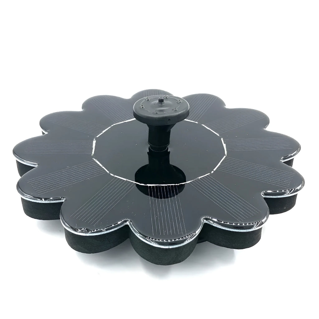 Black garden solar mini sprinkler with PET monocrystalline silicon panel 160mm diameter