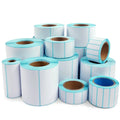 Roll of 20x10mm waterproof stickers, 3000 double-row labels on black and blue hot paper