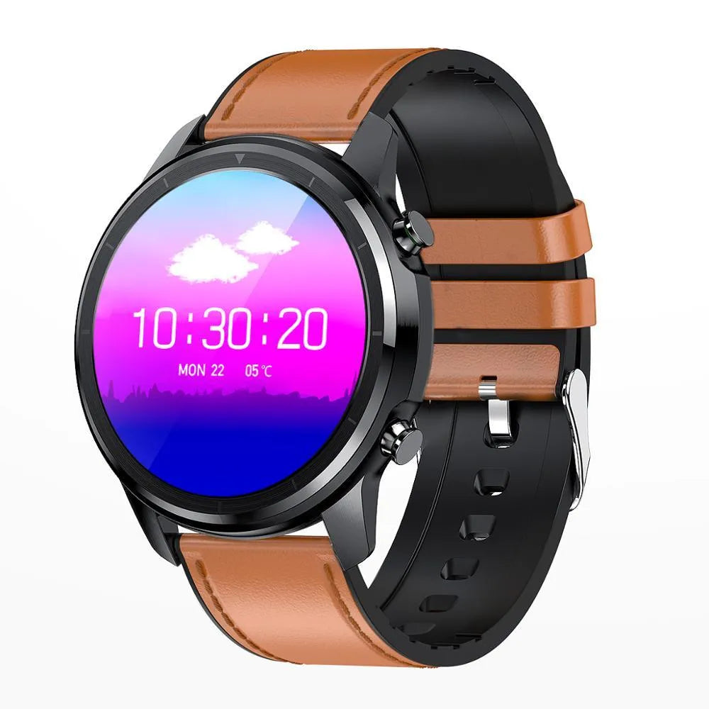 LEMFO LF26 smart bracelet with 1.3-inch screen showing display, touch controls and physical buttons
