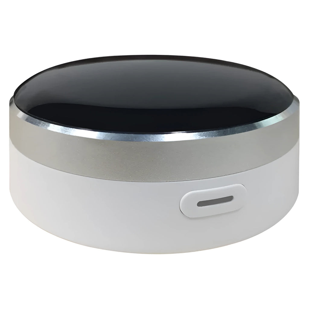 White infrared and RF 2-in-1 remote control with extended 100 metre range