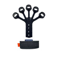 Silicone finger rehabilitation trainer and abdominal tension set with adjustable belts in black or grey