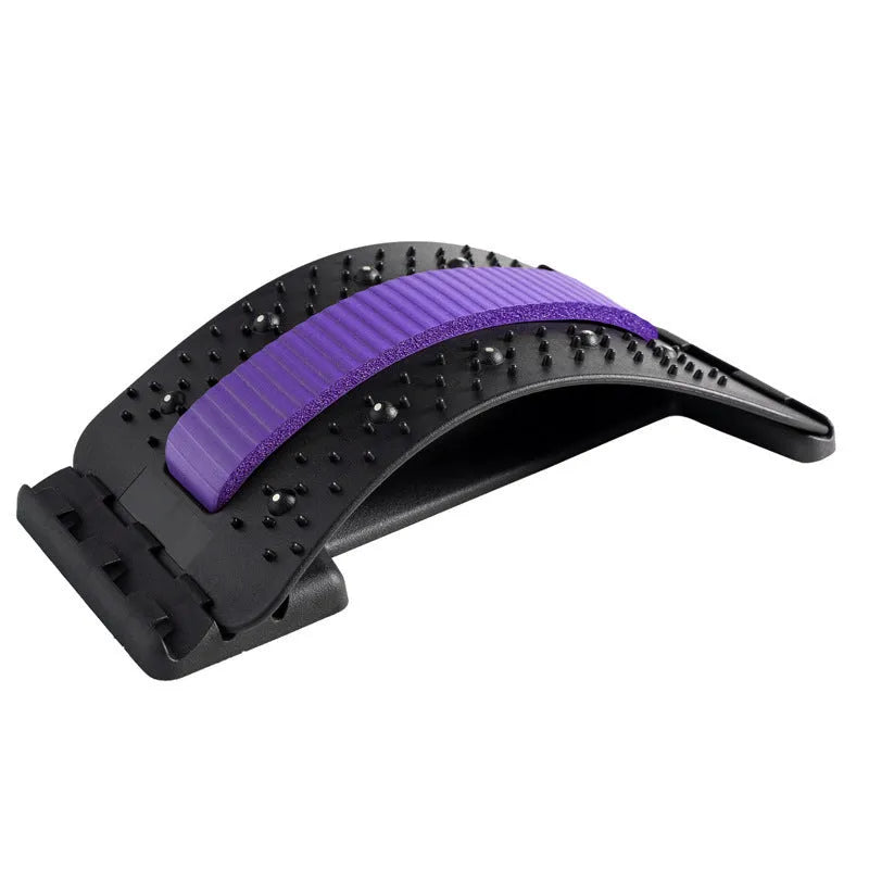 Adjustable back stretcher massager for waist back neck pain relief with multiple therapy modes