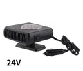 150W car demisting and defrosting device with quick-heat fan, ABS PP construction, black and red 12V model