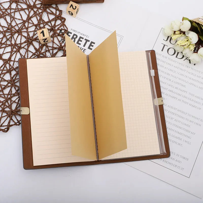 A6 cowhide rope diary notebook with imitation leather cover in grey, pink, or red.