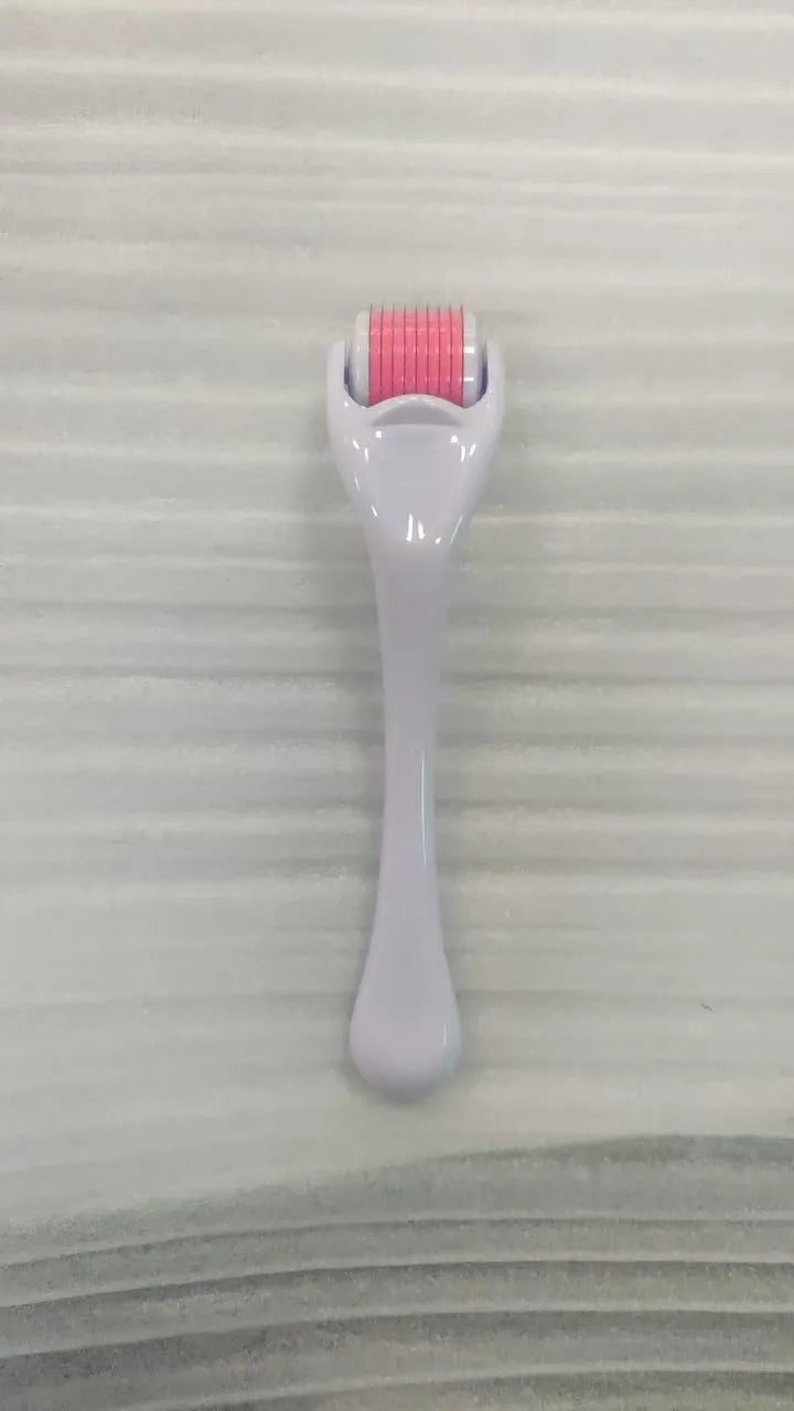 540 needle micro needle roller derma roller with black handle and purple wheel