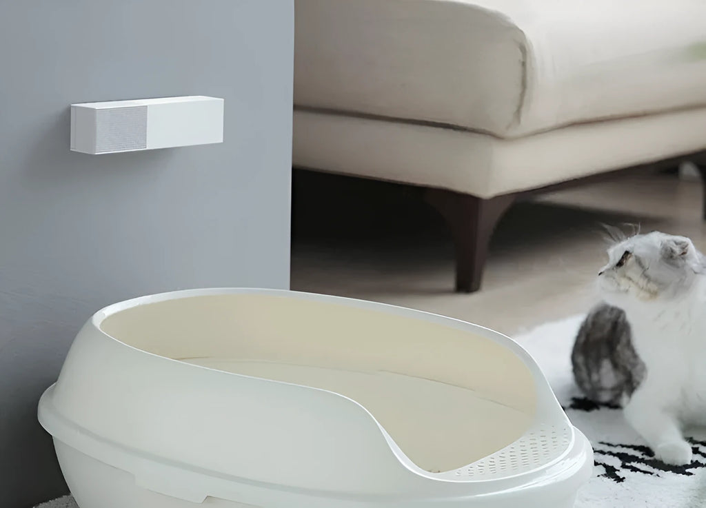 White Smart Purifier, 164 x 40 x 32 mm ABS body, with two filter elements