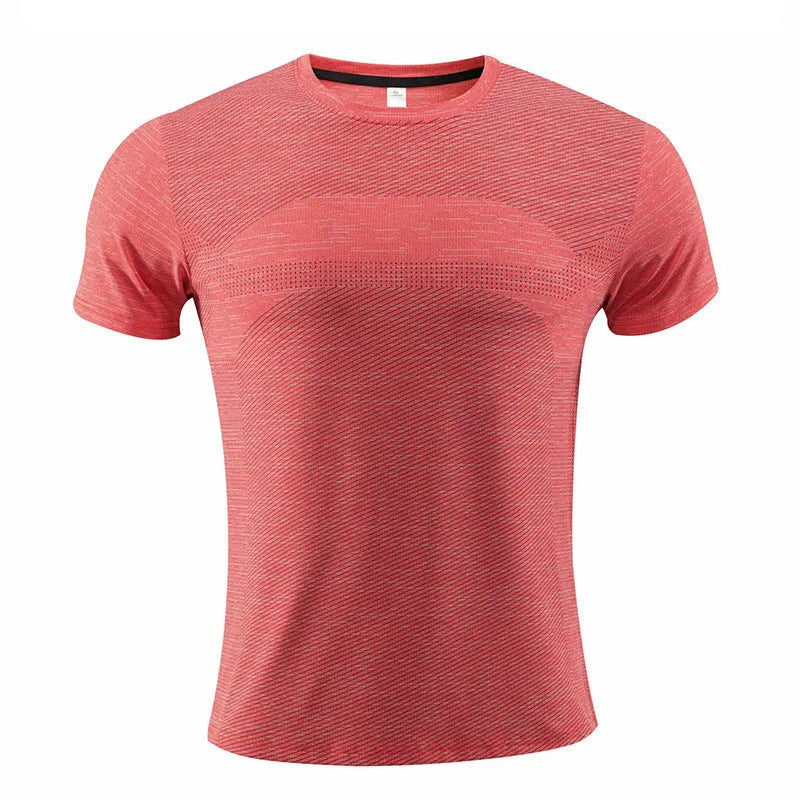 Short sleeve polyester spandex sports T-shirt for running and basketball in multiple colours