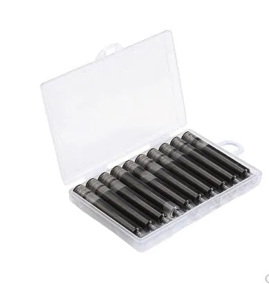 Steel ink sacs for fountain pen repair, pack of 10 pieces with piston mechanism