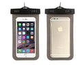 Waterproof phone pouch with transparent touch screen and adjustable lanyard for 30 metre depth protection