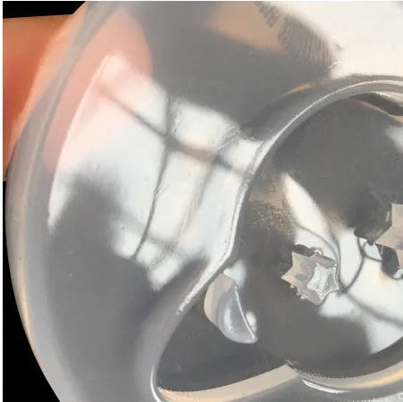Round silicone mould for making full mirror finish spherical epoxy resin charms, approx 6.5 cm diameter
