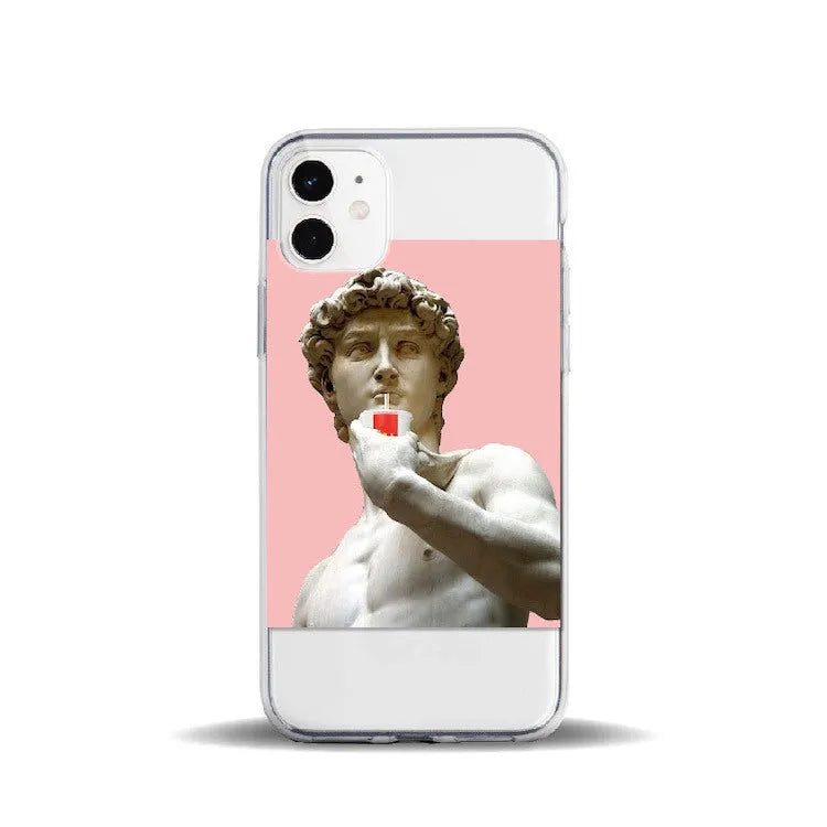 Painted floral TPU soft shell phone case for Apple iPhone with slim back cover design