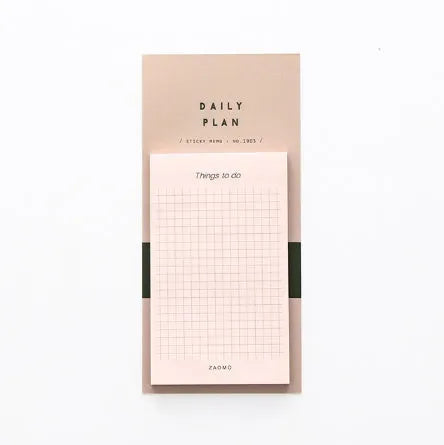 Schedule planning notes notebook with 50 sheets in pink or red colours showing 10x6cm format