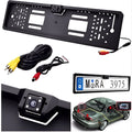 Black ABS license plate frame model HR-217A measuring 57x14x4.5mm