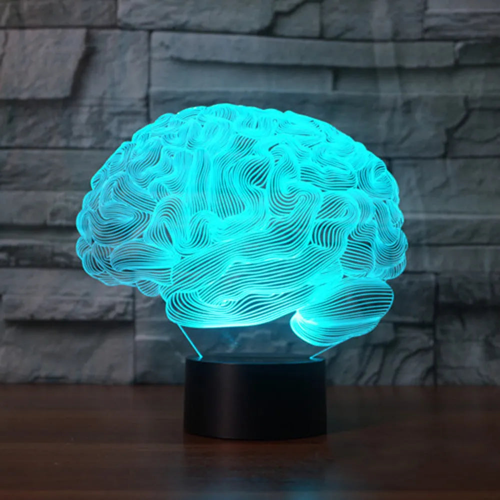 3D acrylic illusion LED desk lamp with remote control projecting colourful patterns